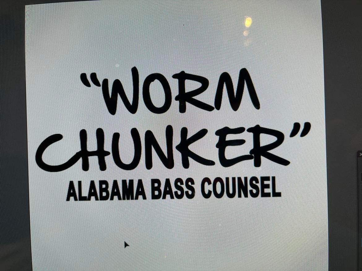 "WORM CHUNKER" Alabama Bass Counsel