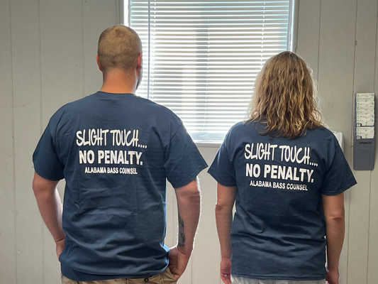 "Slight Touch....NO PENALTY." Alabama Bass Counsel