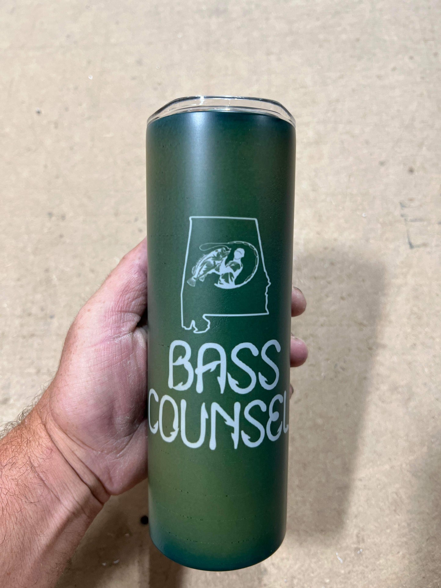 Alabama Bass Counsel 20oz Green Tumbler